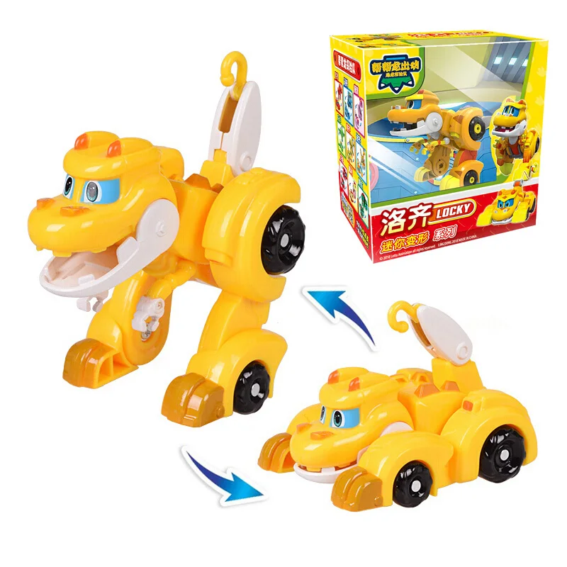 Transformation Dinosaur Toys for Kids, Min Gogo Dino, ABS Deformação Carro, Figuras de Ação do Avião, REX PING VIKI TOMO, Presente Mais Novo