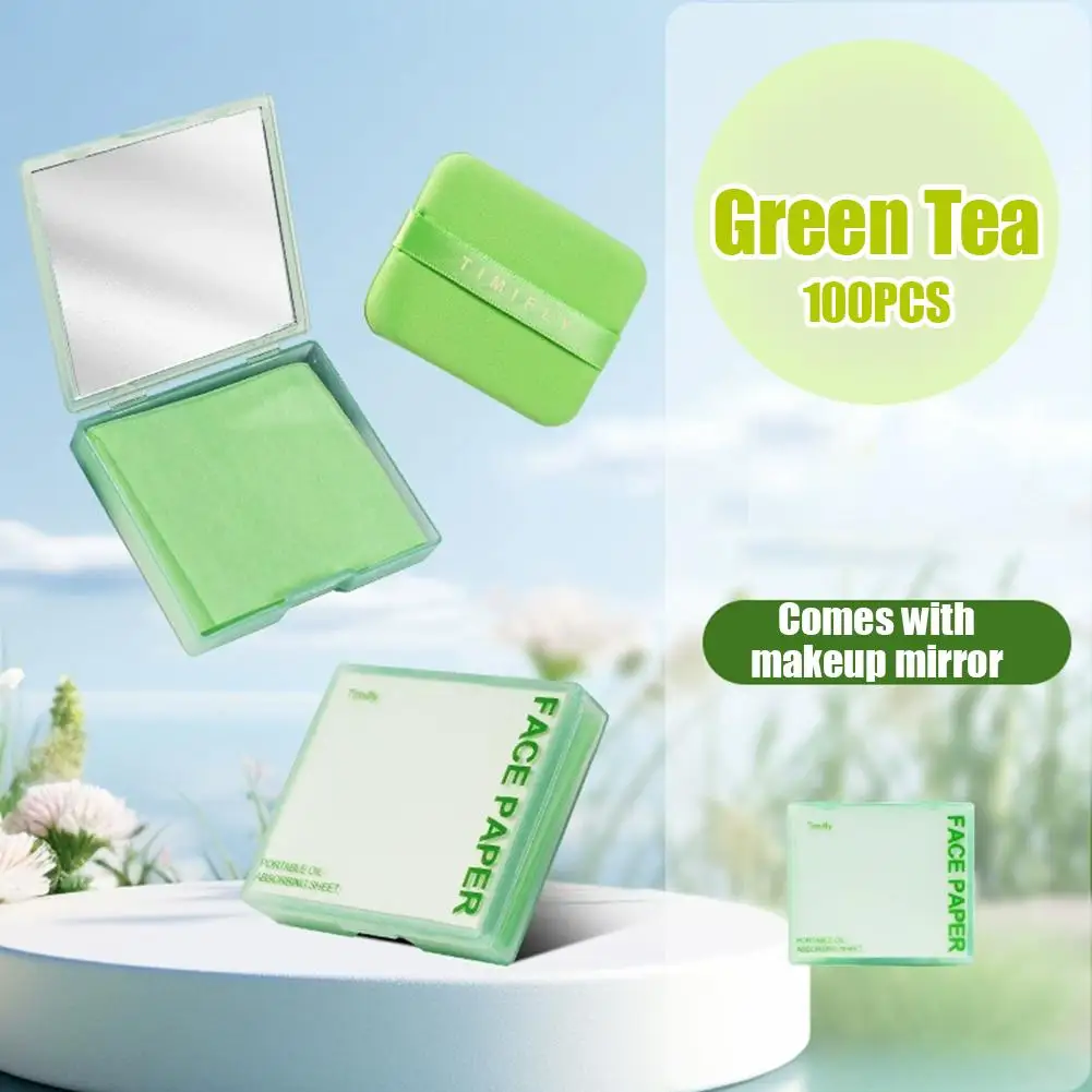 100Pcs Face Oil Blotting Paper Matting Face Wipes Oil Control Paper Oil-absorbing Cleaning Makeup Tools Skin Care ﻿