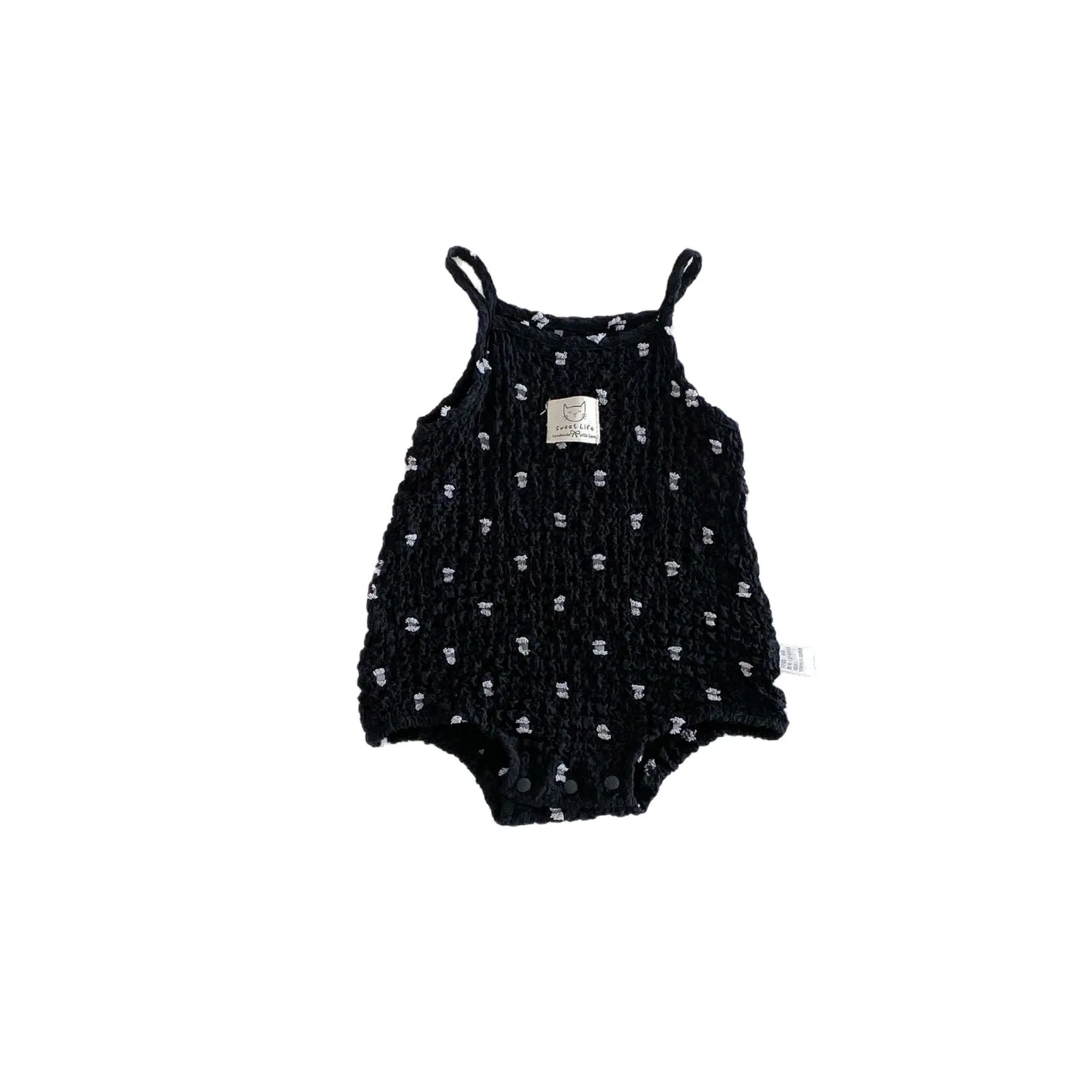 2026 Summer New Baby Sleeveless Sling Bodysuit Cute Infant Girl Cartoon Print Princess Jumpsuit Cotton Toddler Clothes