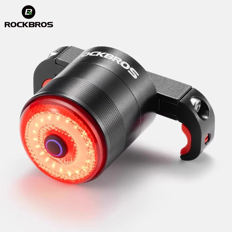 

ROCKBROS Mini Q5 Bike Rear Light Smart Auto Brake Sensing Cycling Tail Light IPX6 Waterproof Type-C Charging Bicycle Taillight