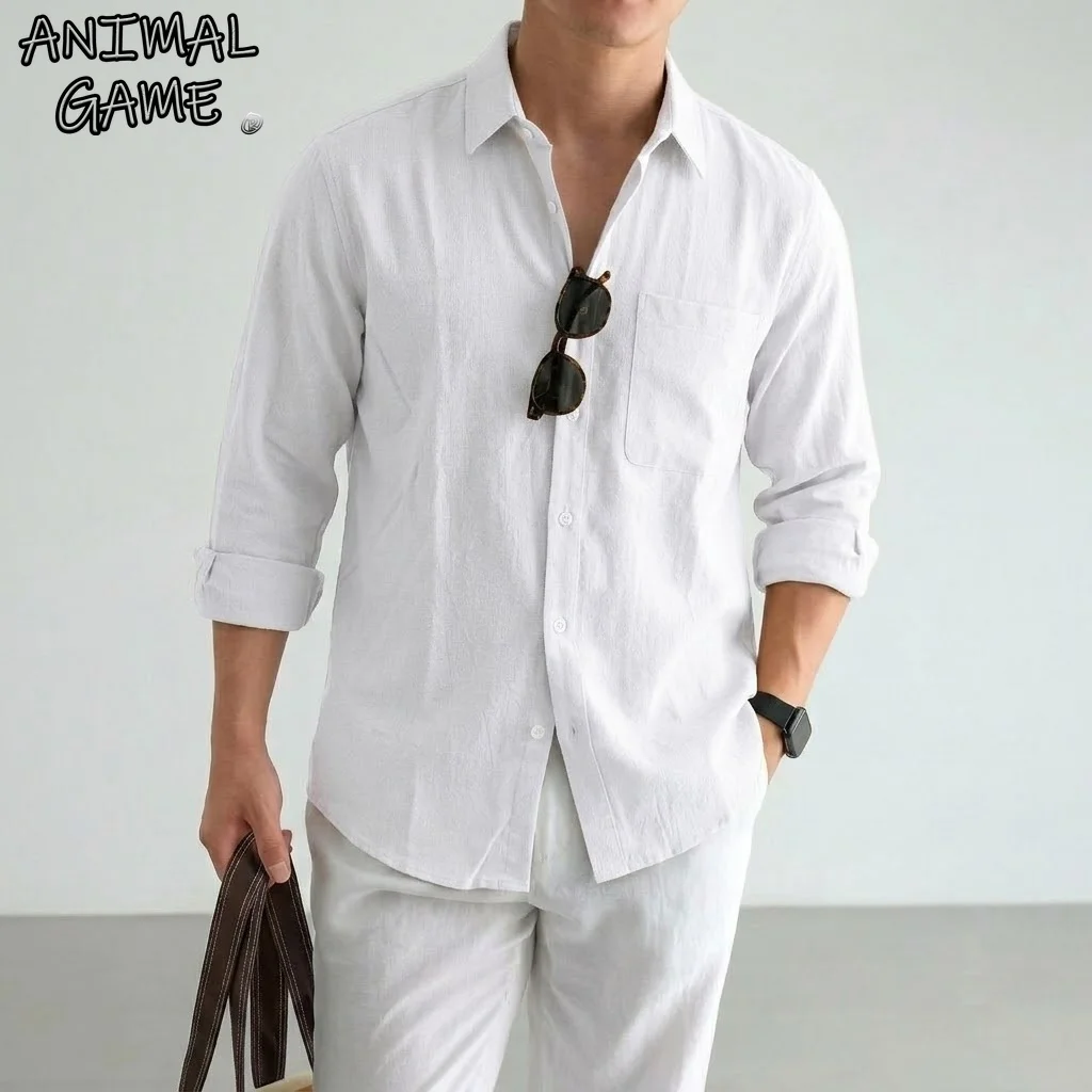 Mens Long Sleeve Crewneck Shirt Casual Active Slim Fit Breathable Soft Running Gym Workout T-Shirt Shirt Linen Button Streetwear