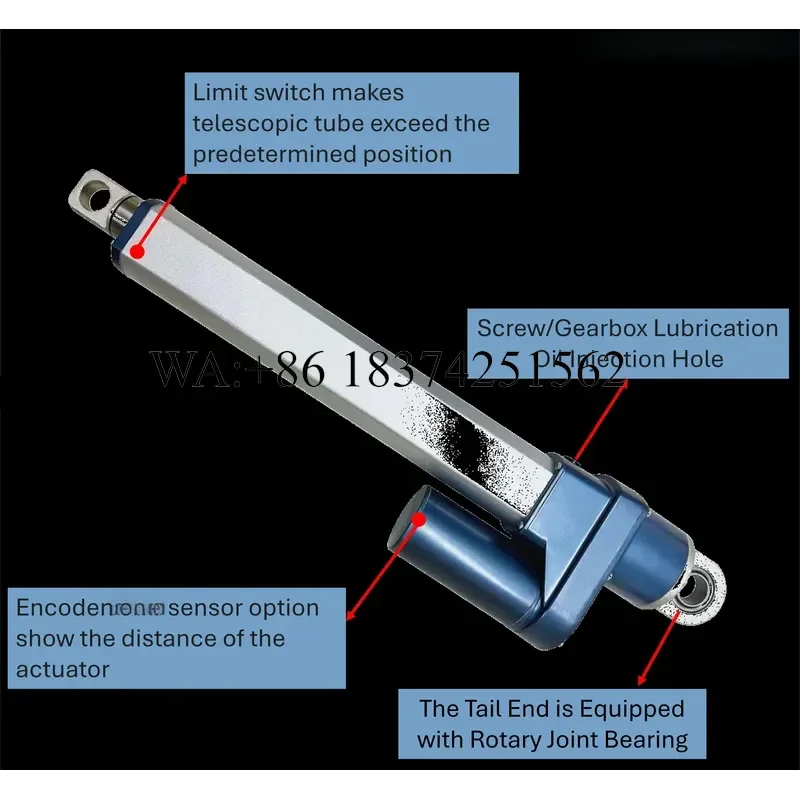 Wmwmnu for 50000N 5000KG 24V Linear Actuator 5 Tons Linear 12v 24v