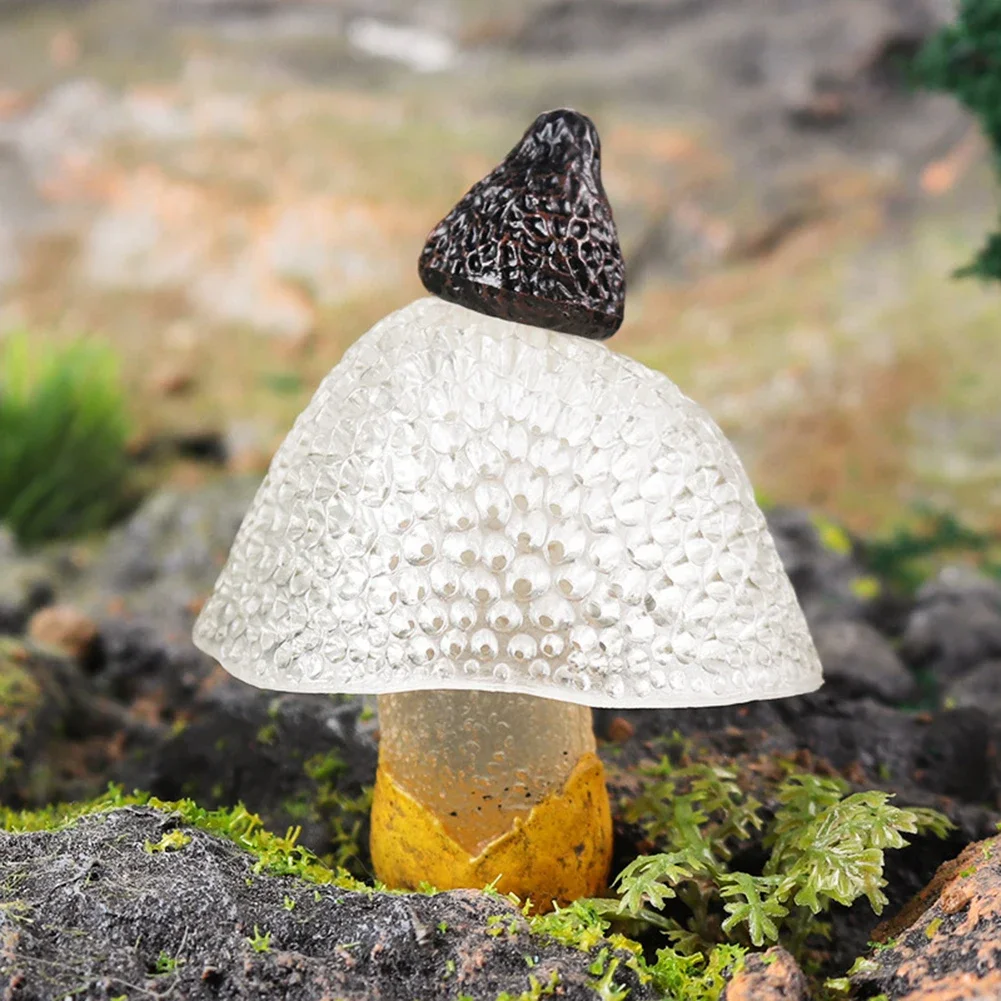 مجموعة تماثيل فطر صغيرة مكونة من 12 قطعة لديكور حديقة الجنية والمناظر الطبيعية الخارجية ومشاريع إبداعية ذاتية الصنع