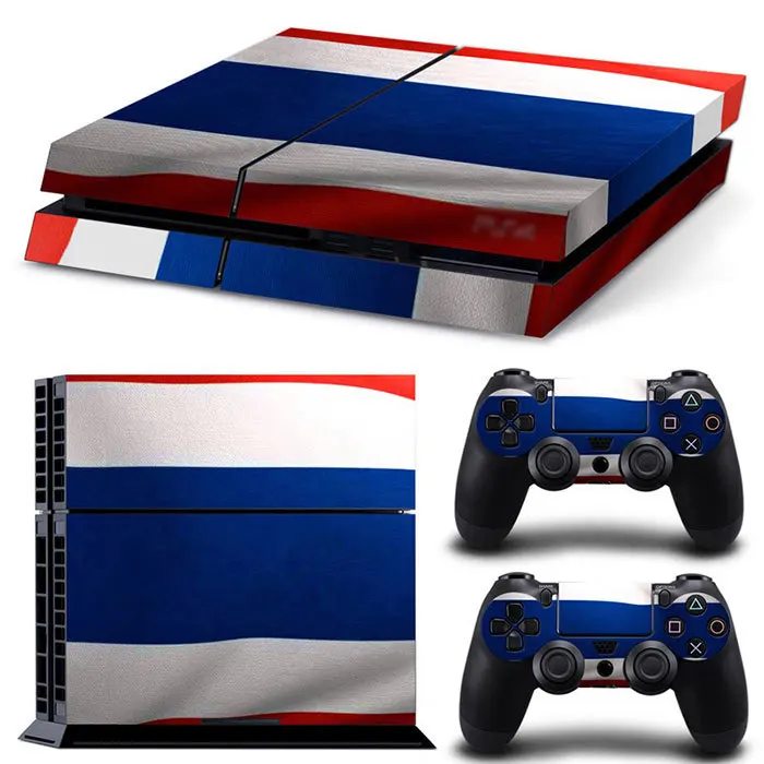 Pegatinas de PVC con tema de bandera de varios países para consolas y controladores de PS4, calcomanías de piel extraíbles con diseño de ventilación