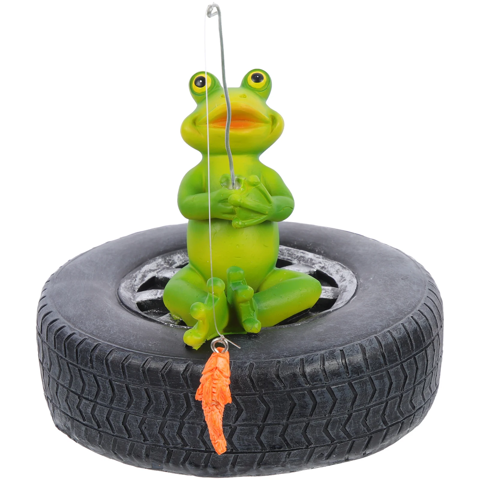 

Floating Pond Frog Statue Resin Garden Decor for Outdoor Indoor Spaces Natural Look Amphibian Sculpture for Yard Patio Balcony