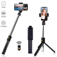 Wireless Bluetooth Selfie Stick Foldable Tripod For Mobile Phone Extendable Mini Tripods With Shutter Remote For iPhone Samsung