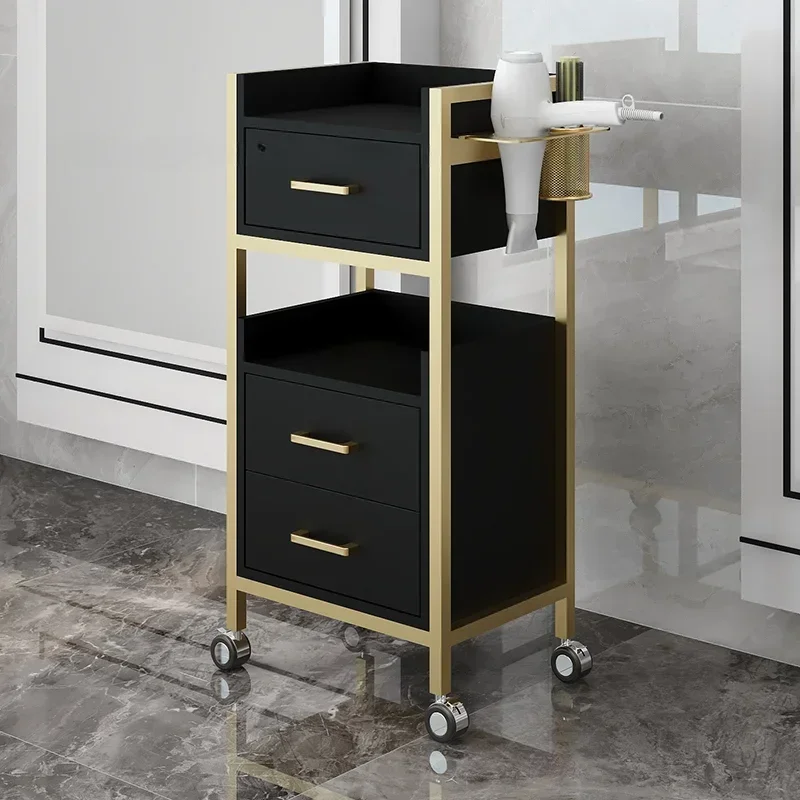 Auxiliary Beauty Trolley Hairdressing Storage Trolley Cosmetic Helper Cart Beauty Salon Carrello Attrezzi Salon Furniture