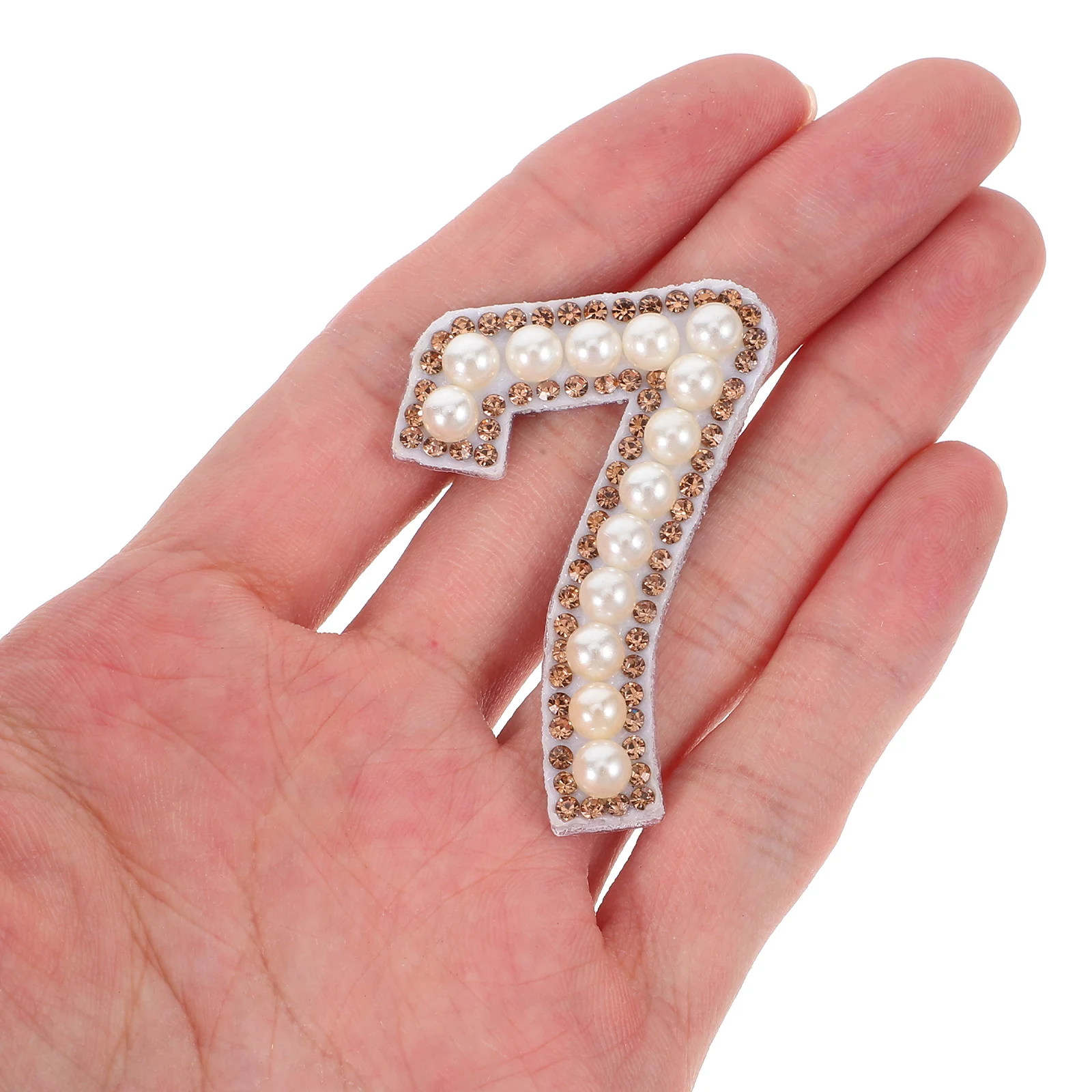 10 قطعة حجر الراين الرقمي اللؤلؤ الحديد على بقع أرقام كبيرة البلاستيك الساخن إصلاح الزينة DIY بها بنفسك اكسسوارات للملابس