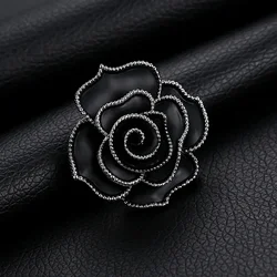 New 2026 Korean-Style Elegant Enamel Rose Flower Camellia All-match Brooch Gift Fashion Alloy Accessory Women's Corsage