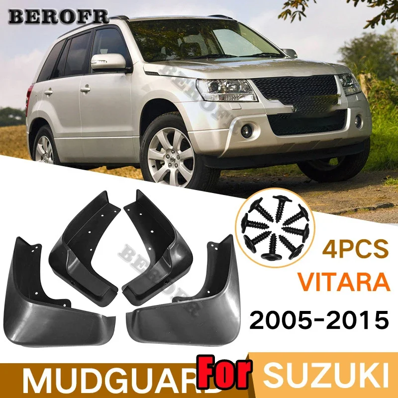 4pcs Mudguards Fender For Suzuki Vitara 2005-2019 Mud Flap Guard Splash Mudguard Fenders Mudflaps Car Accessories