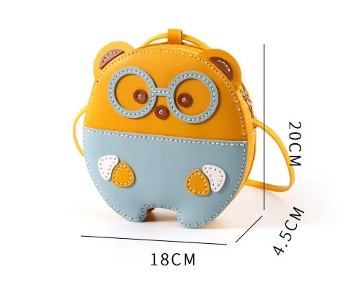 Cartoon DIY  Leather Cow Bag Knitting Set, Hand Stitched Leather Sewing Kit for Women\'s Wallet Kawaii Anime Purse & Handbag