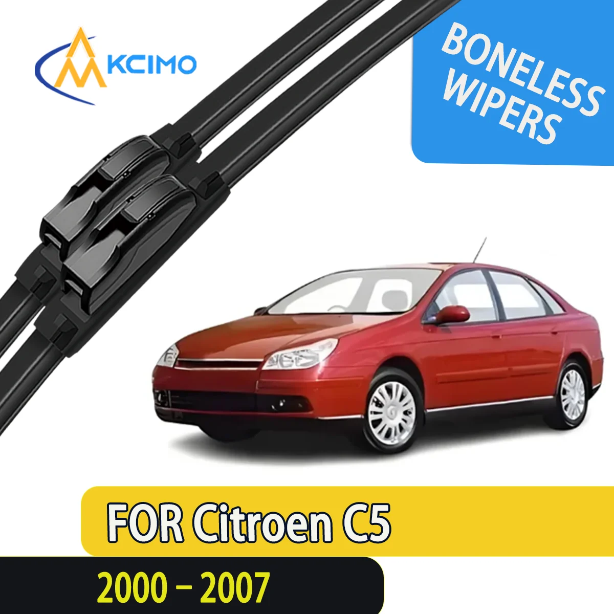 

KCIMO 2PCS New Front Windshield Wiper Blade for Citroen C5 DC/DE 2000-2007 Front Windshield Auto Wipers Blade Accessories 2007