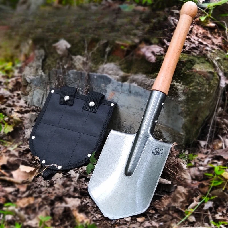 Manganese Steel Sapper Shovel Cover Set Outdoor Self-defense Fishing Sapper Shovel Garden Camping Farming Tools Spade Survival