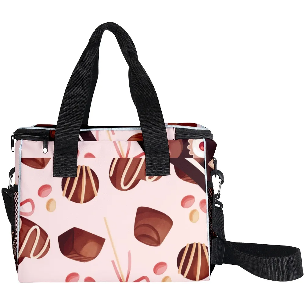 Harajuku Novelty Cool picnic Crossbody Desserts More Big Lunch Bag 3D Print Thermal insulation Food Handbags Ice Bags