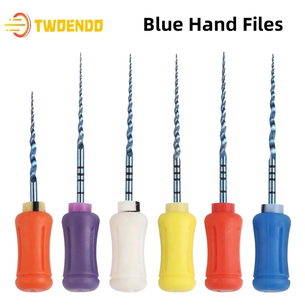 Dental NiTi Hand Use Super Blue Endodontics Files For Root Canal Treatment Heat Activated Dentist Material F4 F5 Instrument