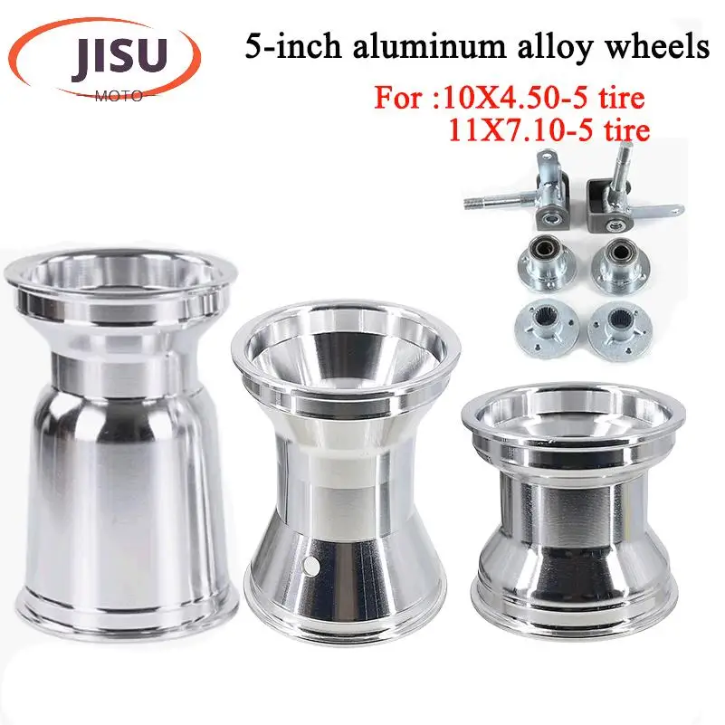 

5 inch GO KART wheel rear 11X7.10-5 front 10X4.50-5 Wheel Rim for KARTING ATV UTV Racing Golf Buggy Drift Trike Slick