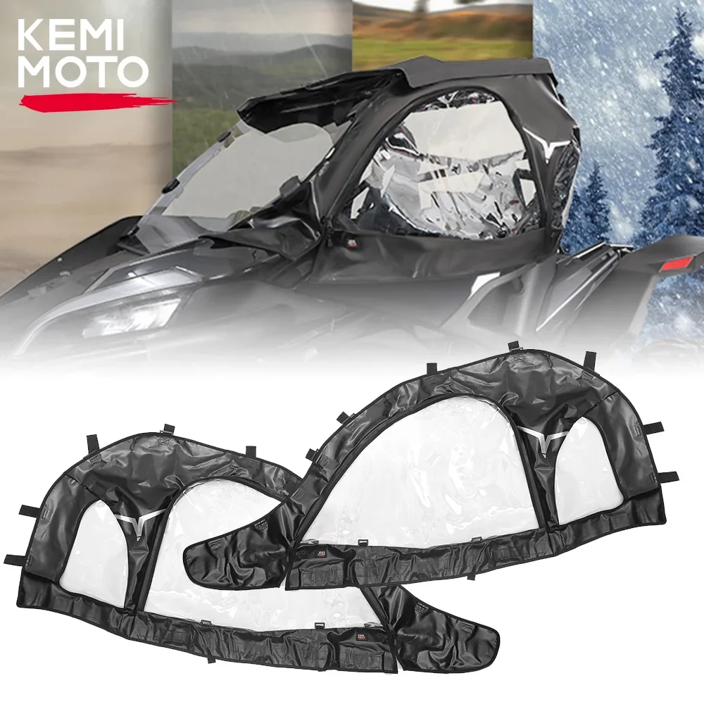 

KEMIMOTO UTV PVC Soft Upper Door Set Compatible with CF-MOTO ZFORCE 950 H.O. EX SPORT 2020 2021 2022 2023 2024