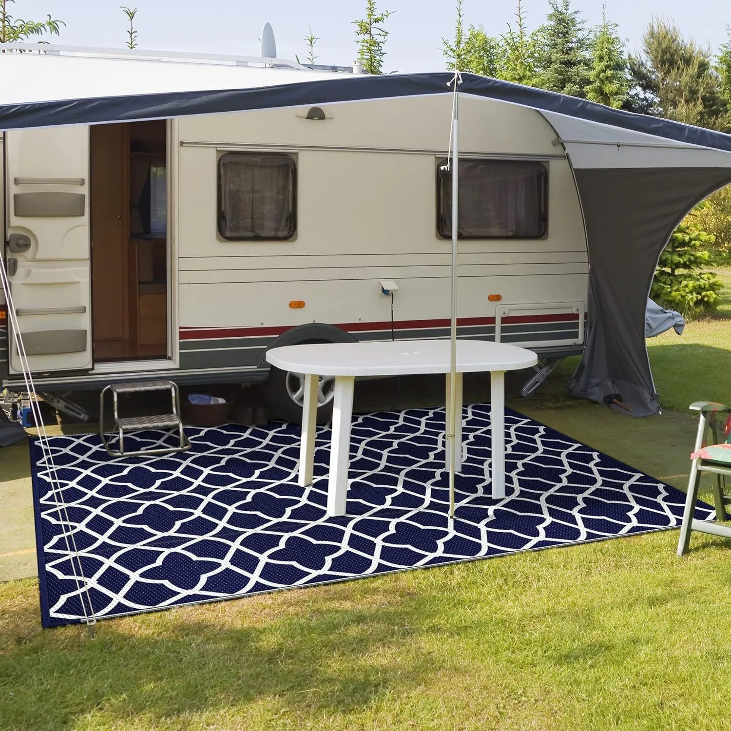 Wohnmobil-Markisen-Teppich, Outdoor-Campingmatte, Reisematte, Picknickdecke, wasserdicht, für Garten, Wohnmobil, Wohnwagen, Terrasse, Strand