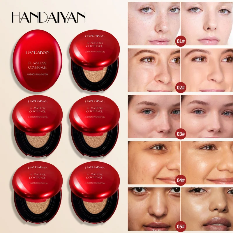 5-Color Cushion Foundation offers long - lasting wear intense moisturization and full coverage to flawlessly even out skin tone