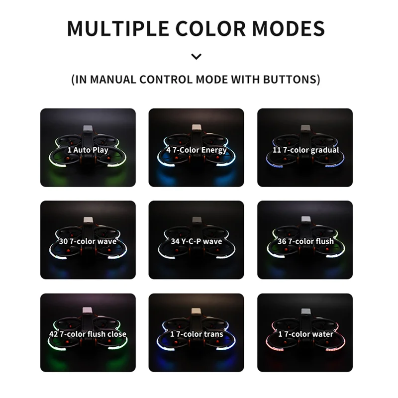 A73E-For DJI AVATA 2/NEO Drone Luminous LED Light Strip RC LED Light Strips Drone Lights Night Flight Switch And Bluetooth