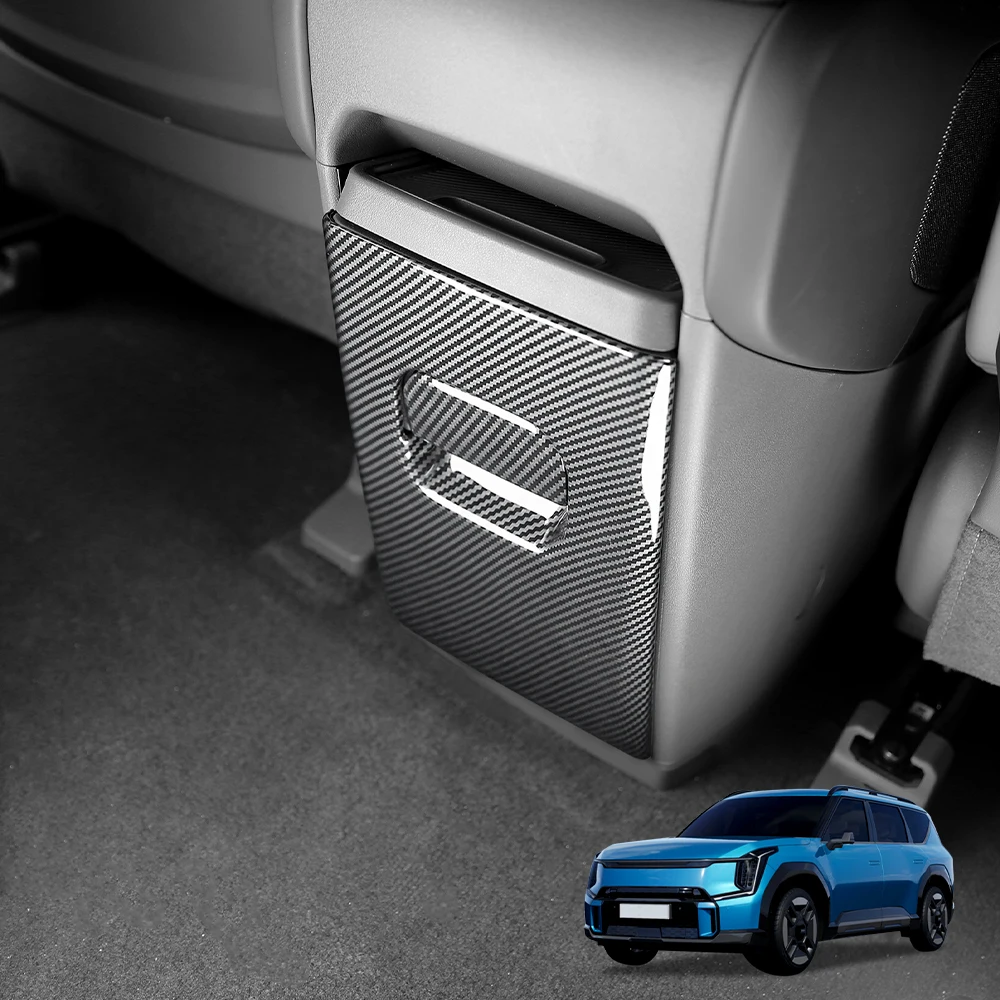 

Auto Interior Accessories Carbon/Wood Style 6/7-Seater Rear Air Vent Decorative Frame Cover ABS Material For KIA EV9 2024-2025