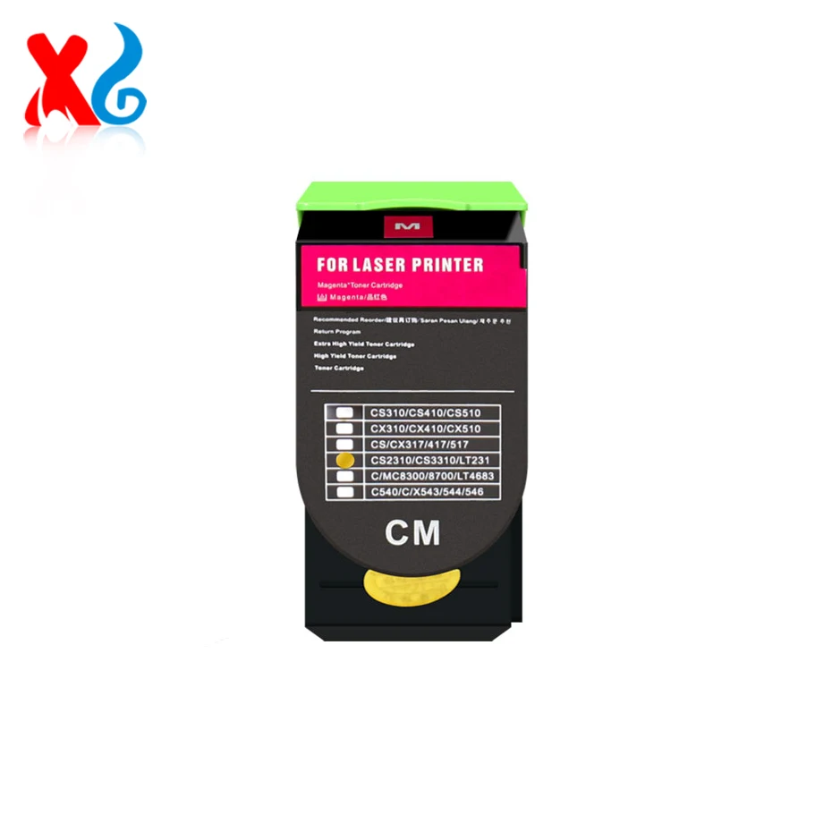 Compatible Toner Cartridge For Lexmark CS310n CS310dn CS410n CS410dn CS410dnt CS510de CS510dte CS310 CS410 CS510 4K 3K with chip