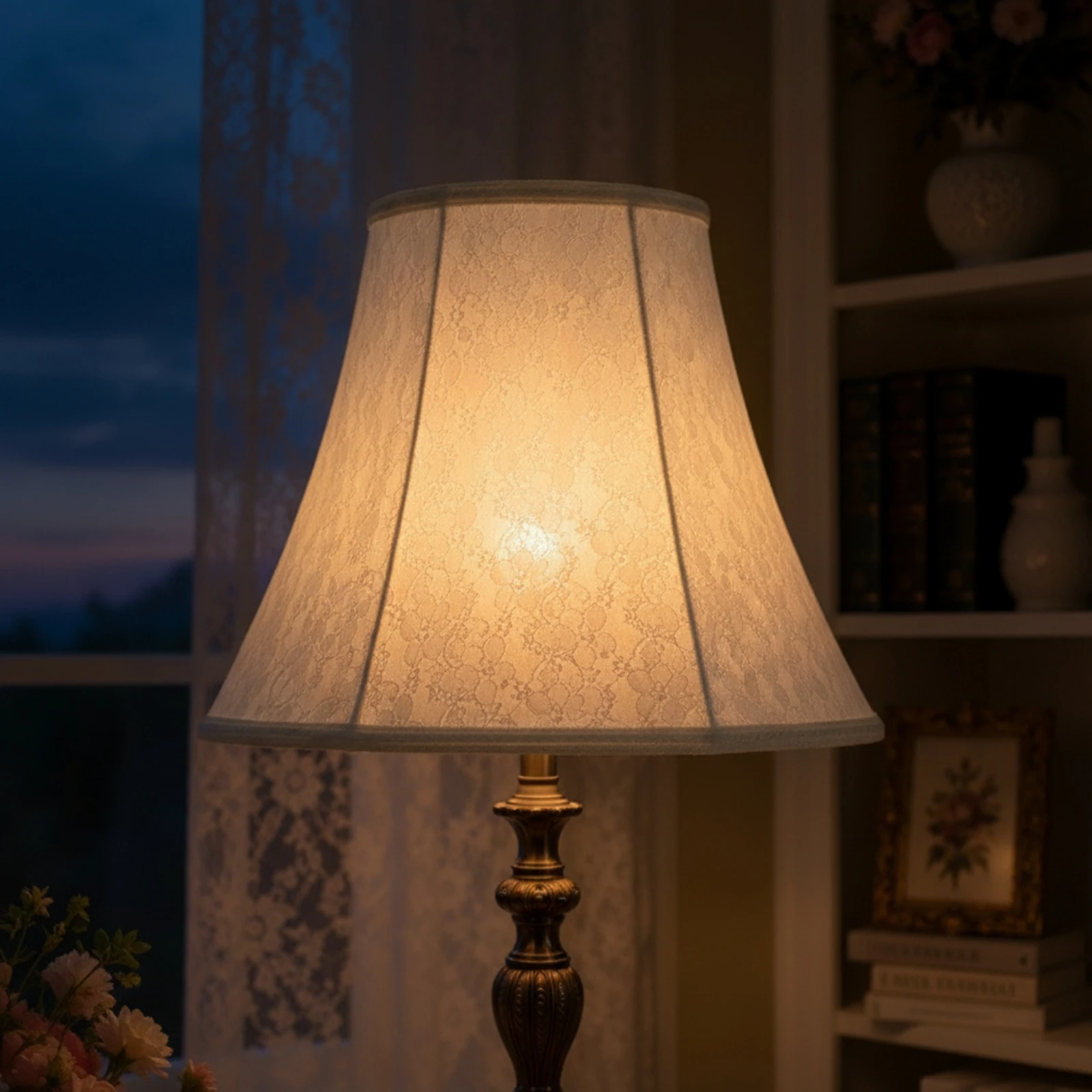 Lamp Shade with Wireframe Fitter Rustic Bell Lamp Shade Lampshade with Wireframe Fitter Boho Lighting Accessory Transitional