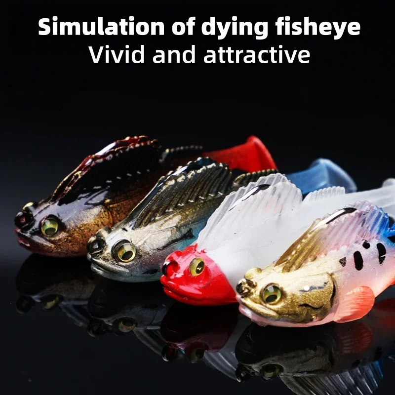 5/10pcs Jumping Fish Soft Bait 6cm 7.5cm Fishing Lure with Hidden Hook 10g 14g Bionics T-tail Bait Silicone Artificial Swimbaits