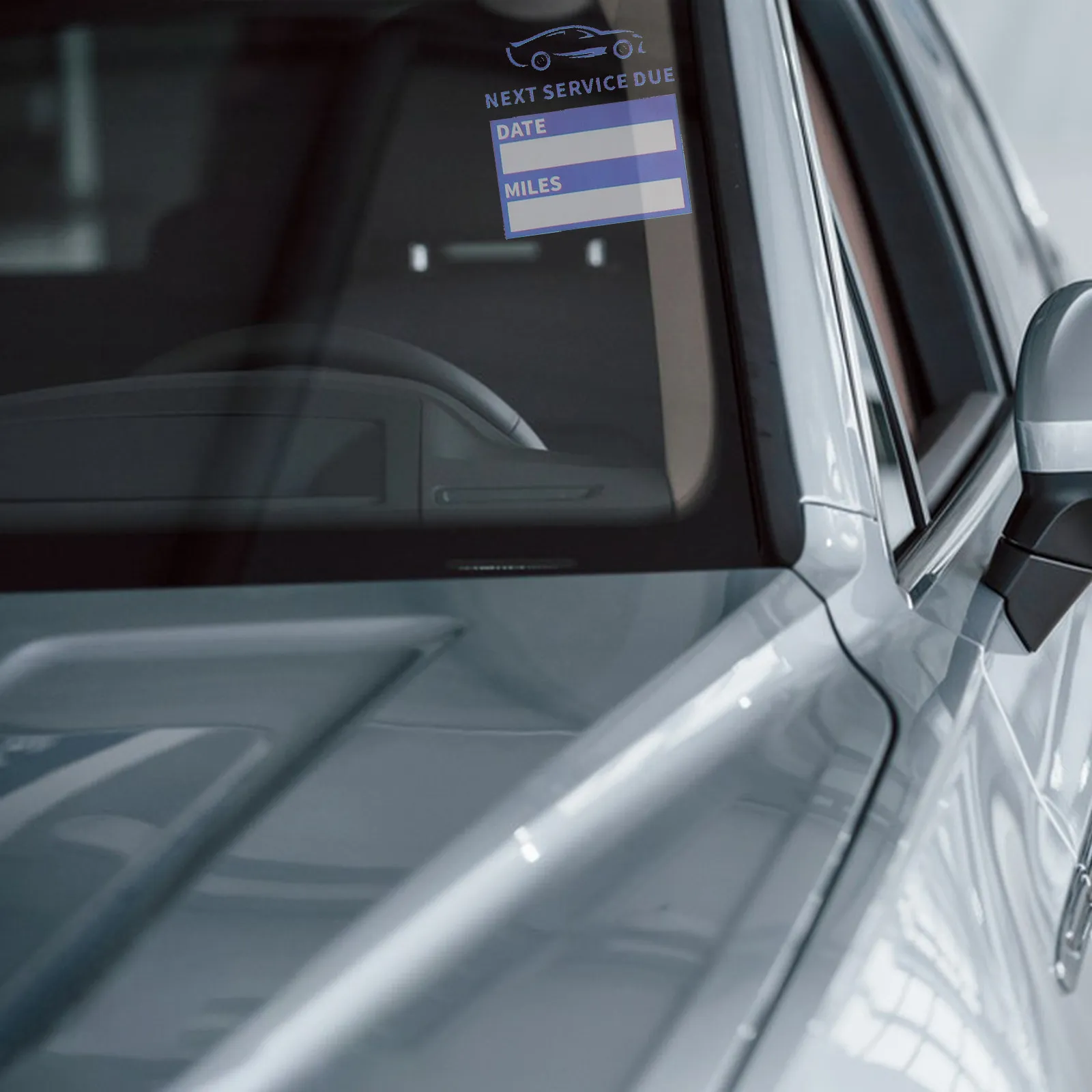 

6 Sheets Car Windshield Static Cling Service Reminder Labels Clear Professional Non Adhesive Electrostatic Sticker for Next