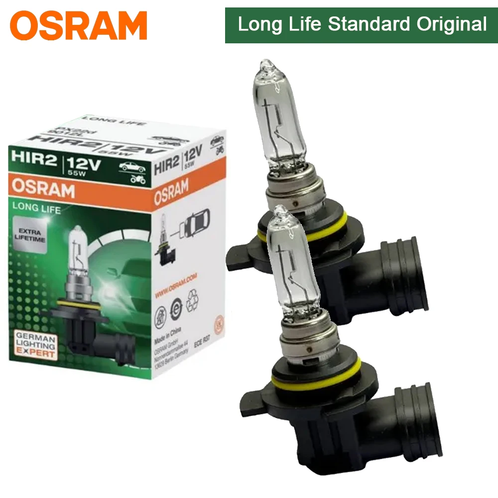 OSRAM 9012L 12V 55W CAR HALOGEN HEADLIGHT LAMPS 3200K OEM QUALITY LONG LIFE MADE IN CHINA, PAIR