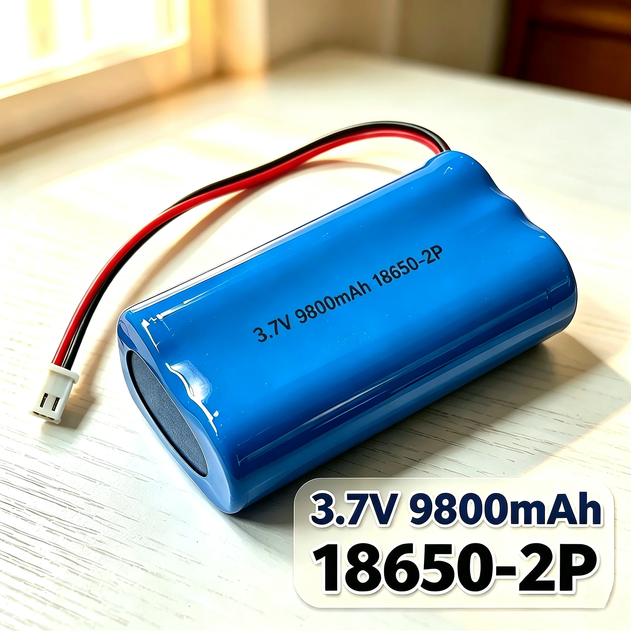 2/4PCS 3.7v 9800mah 18650 Lithium Battery Packs with XH2.54 Plug for LED Lights Protection Board Replacement Battery