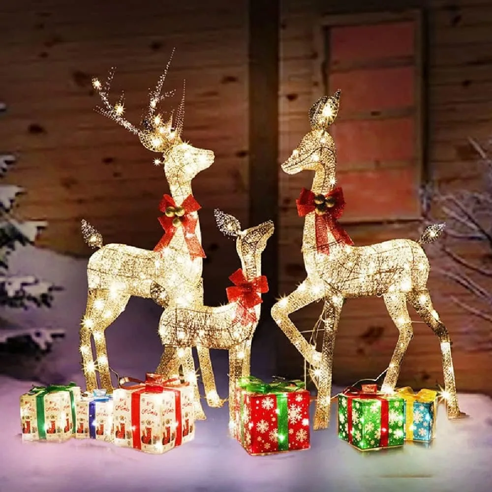 

Christmas Iron Jewelry DIY Christmas Deer Jewelry LED Luminous Deer Jewelry Shopping Center Holiday Creative Decoration