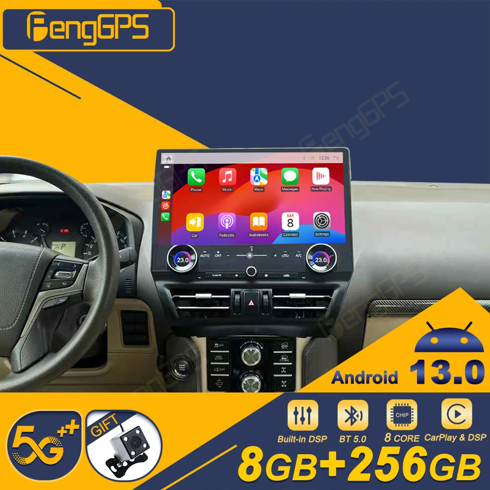 

16.8 Inch Android 13 Auto Carplay Car Radio For Toyota Land Cruiser Prado 2010-2021 Multimedia Video Player Navigation DVD DSP