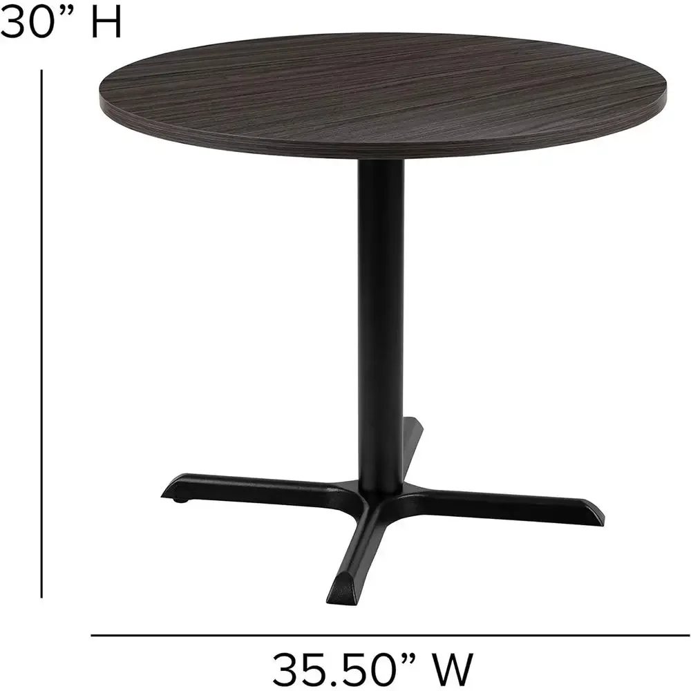 36 Circular Multi-Position Meeting Table in Vintage Grey