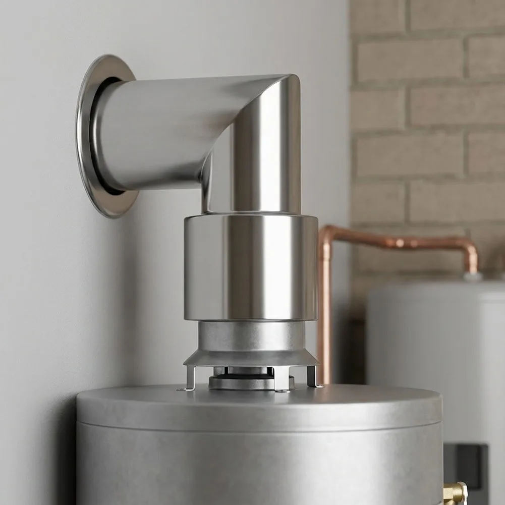 Stainless Steel Reduction Chimney Pipe for Stove Ventilation Flue Pipe Connector for Diameter Adjustment from 120mm to 50mm