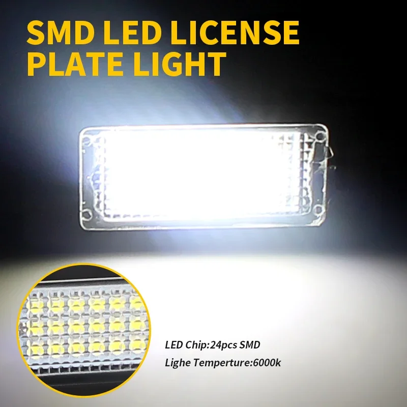 2PCS Auto Kein Fehler Canbus Led Lizenz Nummer Platte Lichter Birne Für Audi A1 A4 B8 A5 S5 a6 S6 A7 Q5 TT TTS 2D Für VW 6000K Weiß – Detail 4