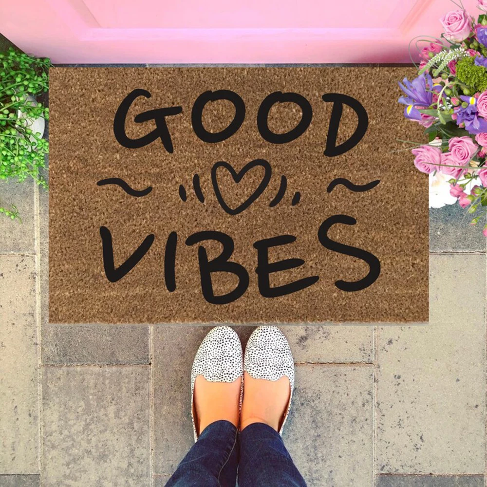 

Boho Good Vibes Doormat Evil Eye Protect Your Energy Mat Home Protection Lucky Charm Positive Vibes Only Durable Easy Clean Rug