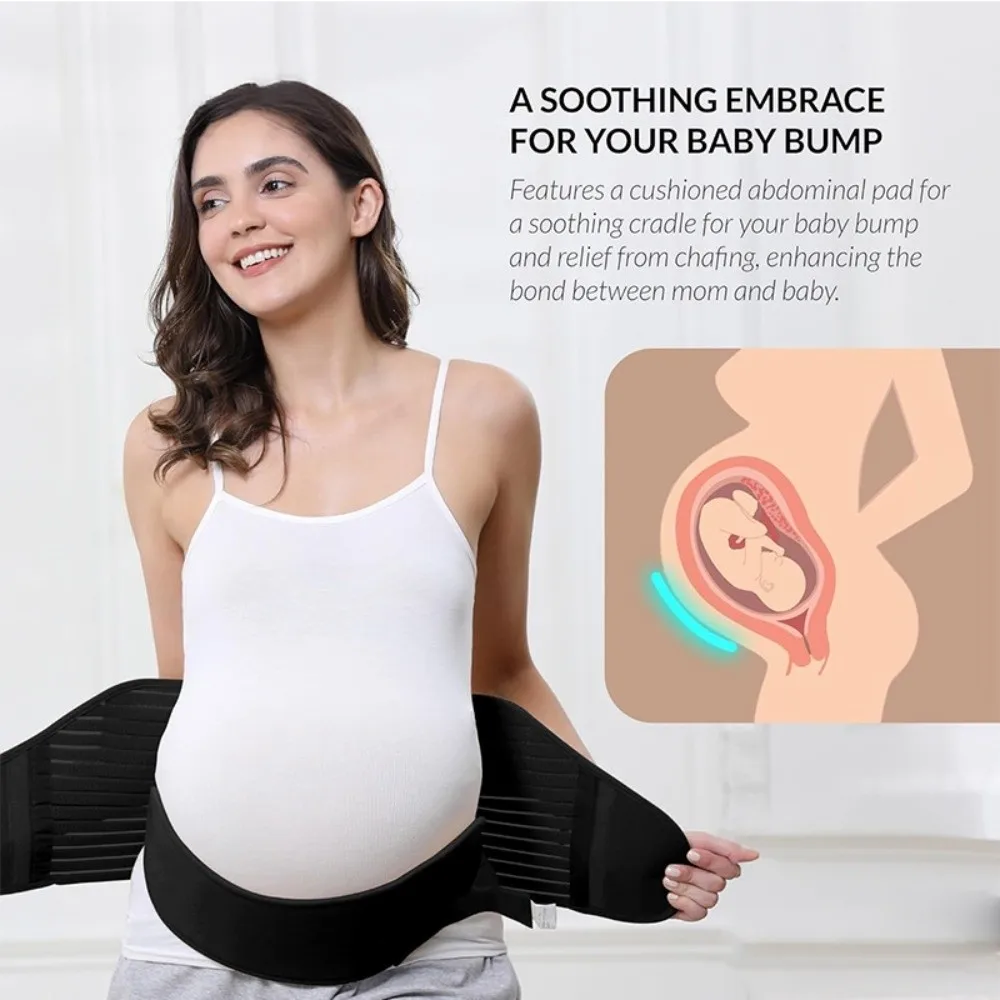 

Adjustable Pregnant Women Belts Comfortable Breathable Maternity Belly Band Easy To Wear Soft Abdominal Support Brace