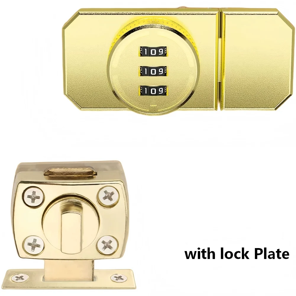 Password Protected Zinc Alloy Lock for Glass Cabinet Doors Compatible with 5mm to 10mm Thickness Display Cases