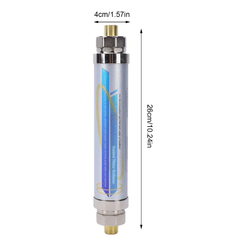 Water Descaler Non Salt Magnetic Compact Scale Water Softener System Whole House For Shower Dishwasher Solar Heater 3/4 Inch