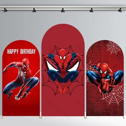 Arch Disney Superhero Spider Man Background Kids Birthday Party Backdrop Double Side Polyester Arch Banner Photography Props