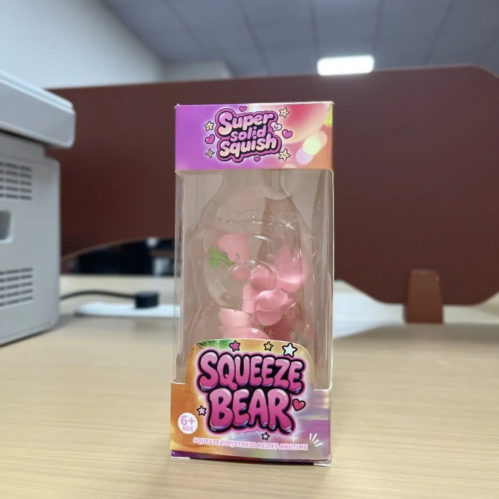 Creative Cartoon Bear Squishy Toy Simulation Fruit Maltose Filled Fidget Toy Colorful Slow Rising Slow Rising Toy For Adults