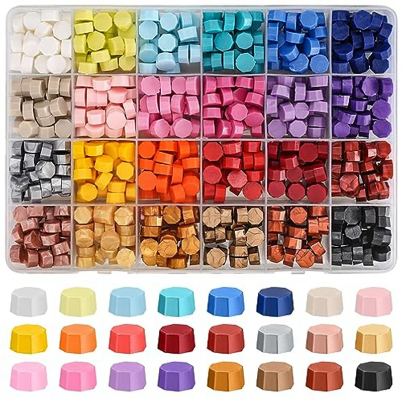 Wax Seal Kit 600Pcs Metal Wax Seal Beads Sealing Wax Granules DIY Craft To Make Wax Seals For Wax Seal Stamps