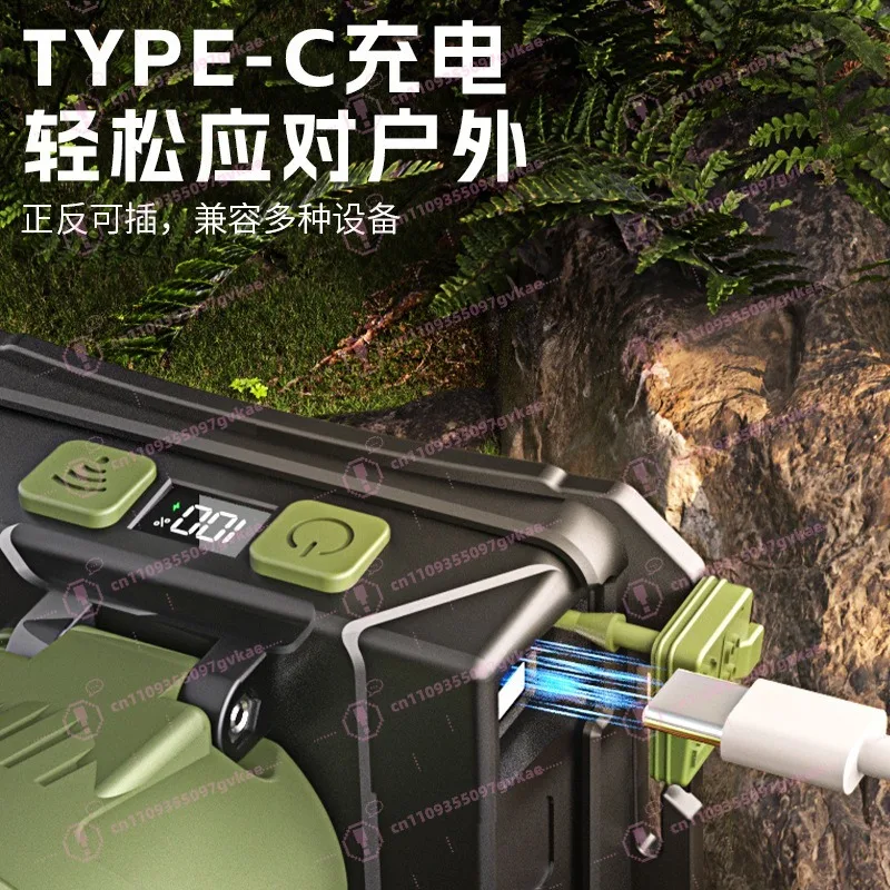 Professional Head-Mounted LED Headlamp Rechargeable Super Bright Waterproof Explosion-Proof Long Range Outdoor Camping Light