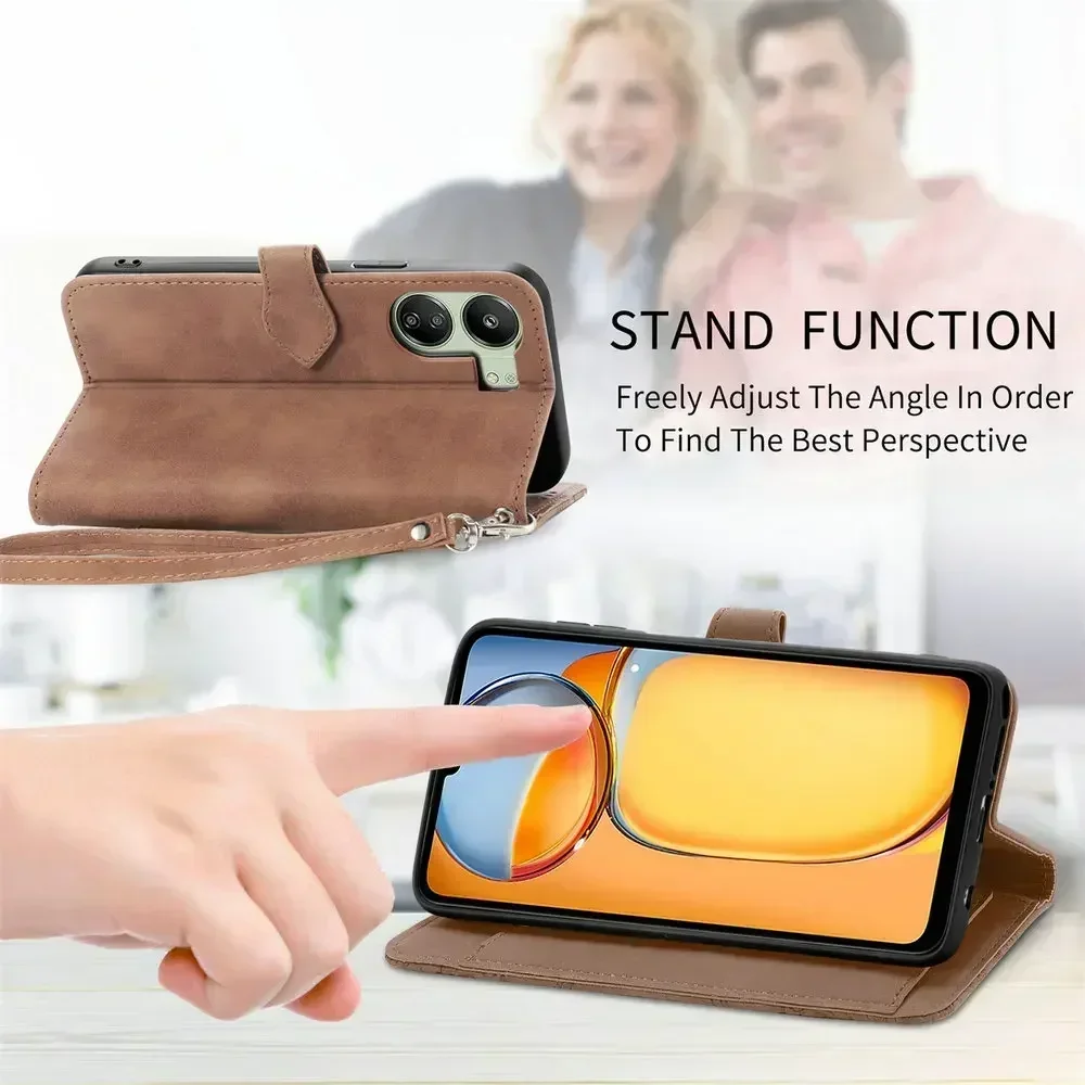For Poco F8 Ultra X7 Pro M7 F7 C85 5G Wallet Case Zipper Leather Crossbody Card Bag Etui Poco F7 Case Mi X 7 F 8 C85 Book Funda