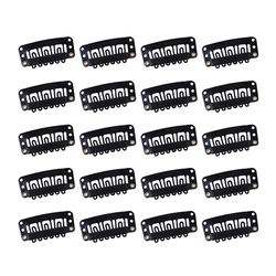 20pcs 32mm U Shaped Wigs Clips with Silicone Back for Hair Extensions Snap Clips Hair Accessories Tools