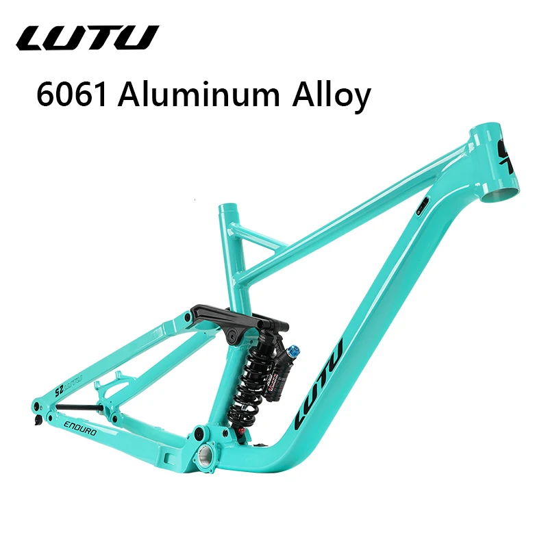 MTB Enduro Bicycle Full Suspension Frame, lega di alluminio, Soft Trail, 4 collegamenti, AM, Boost 12x148mm, 29ER 27.5ER