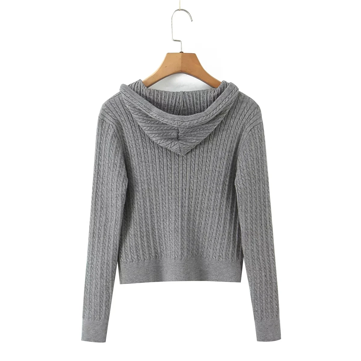 الأمريكية الرجعية تويست سستة مقنعين التخسيس المفتوحة سترة ort محبوك الأعلى تنوعا كلية Sle المرأة طويلة Sve Jaet