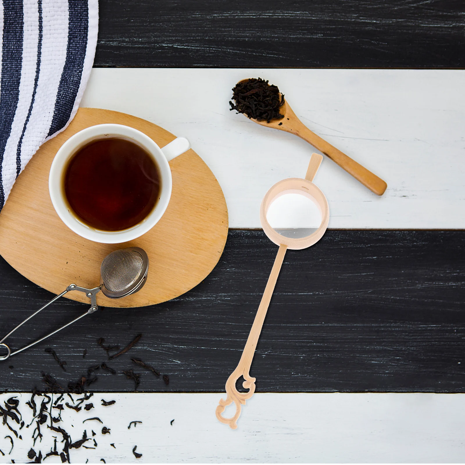 

Бамбуковый фильтр для чая с мелкой сеткой, заварочные фильтры, дуршлаг для свободного использования, кухонная посуда, материал премиум-класса, срок службы