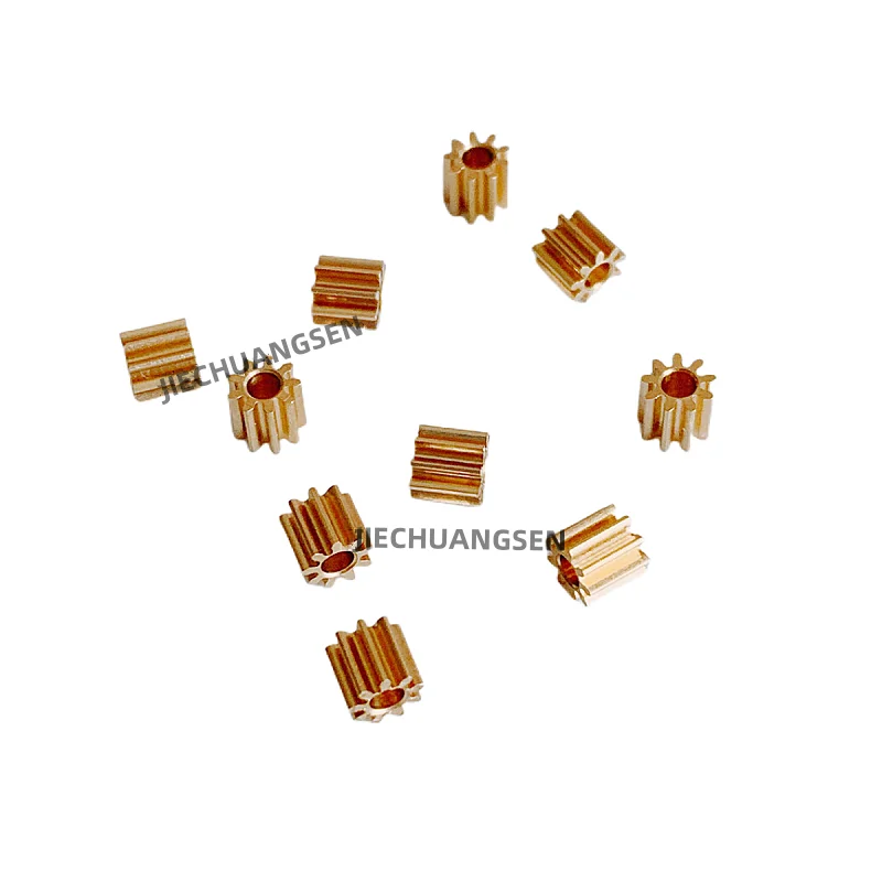 Engranaje de cobre 0,4/18 dientes, lote de 10 unidades, 1,48 M, 8T/9T/10T/11T/12T/13T/14T/15T/16T/17T/18 dientes grosor del eje del Motor, agujero de 1,98/2,28mm, 4mm